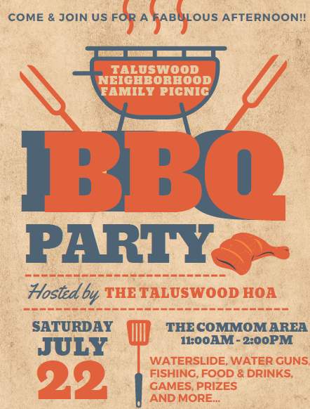 Taluswood BBQ Party Flyer Public